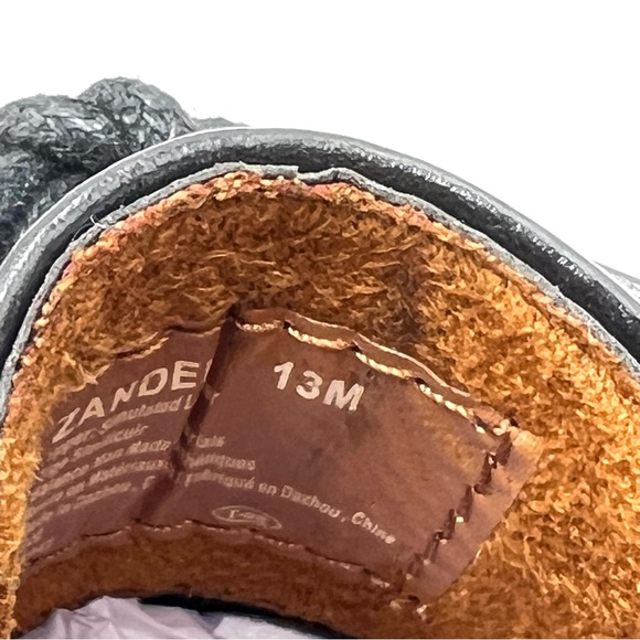 Deer Stags Boys Kids Zander Black Faux Vegan Leather Oxford Derby Dress Shoes 13 - Picture 13 of 14